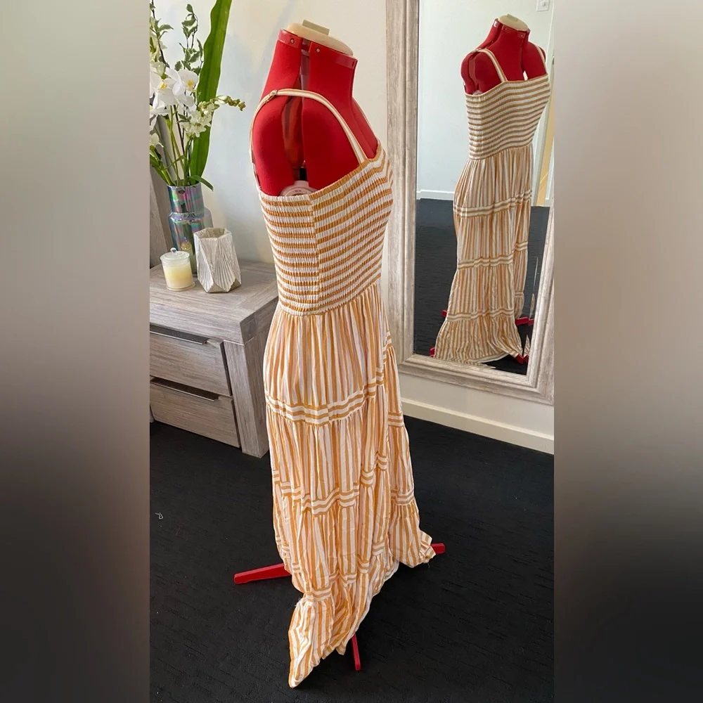 Size M (12) “Label of love” Terracotta and white striped maxi dress - Picture 8 of 11